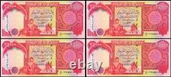 100000 IRAQ DINAR / 4x 25K IQD UNC Banknotes + COA / Authentic Iraq Currency