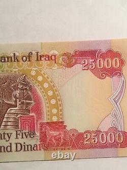 100,000 IRAQI DINARS CURRENCY 4 x 25,000 IQD UNC NEW IRAQ DINAR BANKNOTES