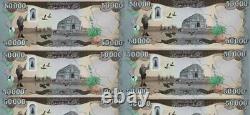 100,000 IRAQI DINAR / UNCIRCULATED 50,000 x 2 / 2020 50K IQD New Iraq Currency