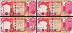 100,000 IRAQ DINAR / 4 x 25K IQD UNC Banknotes+ COA / Authentic Iraq Currency