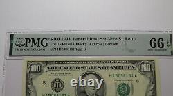 $100 1993 St. Louis MO Federal Reserve Currency Bank Note Bill PMG UNC66EPQ