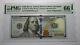 $100 2017 Radar Serial Number Federal Reserve Currency Bank Note Bill Pmg Unc66