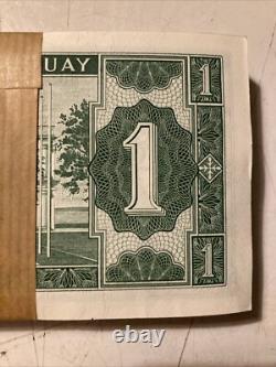 (100) Bank Pack Paraguay 1 Guarani 1952 Banknotes World Paper Money UNC Currency