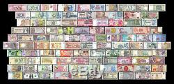 100 Countries 100 PCS of Different World Foreign Banknotes Currency Unc + List