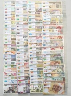 100 Different Paper Money From World 100 Countries Regions Banknotes Collection