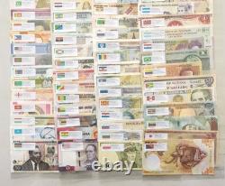 100 Different Paper Money From World 100 Countries Regions Banknotes Collection
