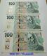 100 Korun 2019 And Additional Cnb 100 Years Czech Currency / 3 Pieces Unc Rare