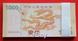 100 Pieces of China 1000 Giant Dragon Test Banknote/ Paper Money/ Currency/ UNC