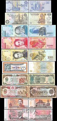 100 Pieces of Different World MIX Foreign, Currency, UNC X 10 PCS