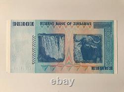 100 TRILLION DOLLARS ZIMBABWE BANKNOTE 2008 AA Unc Note Currency