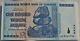 100 Trillion Zimbabwe Dollar Money Currency. Unc. Billion Million 5 10 20 50