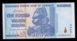 100 Trillion Dollars Currency. Zimbabwe. CRISP UNC. 2008. P-91 (555-402)