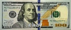 $100 USD Unc Banknote. One Hundred Dollar Currency. $100 Dollar bill note