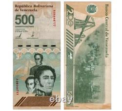 100 X Venezuela 500 Bolivar Digitales 2025 UNC + COA Authentic Currency Bundle