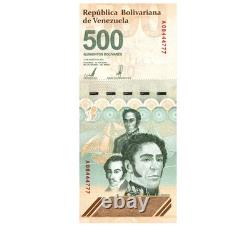 100 X Venezuela 500 Bolivar Digitales 2025 UNC + COA Authentic Currency Bundle