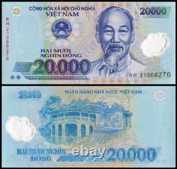 100x Vietnam 20000 Dong Polymer Banknote Paper Money UNC Currency Bundle Million