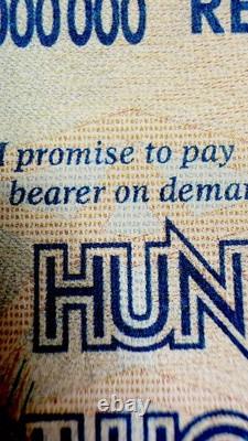 10Zimbabwe 100 Trillion Dollars 2008 AA P-91 Banknote New UNC Zim Currency wCOA