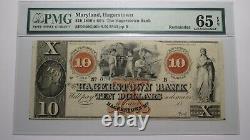 $10 18 Hagerstown Maryland MD Obsolete Currency Bank Note Bill Remainder UNC65