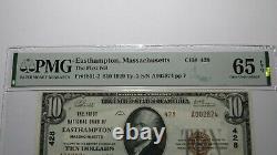 $10 1929 Easthampton Massachusetts MA National Currency Bank Note Bill UNC65EPQ