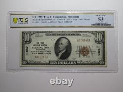 $10 1929 Farmington Minnesota National Currency Bank Note Bill Ch. #11687 UNC53