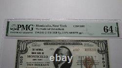 $10 1929 Monticello New York NY National Currency Bank Note Bill #1503 UNC64 PMG