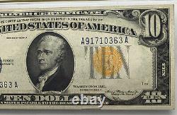 $10 1934A PCGS Choice UNC 63 NORTH AFRICA Silver Certificate