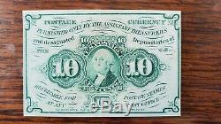 10 CENTS 1st ISSUE WITH MONOGRAM FRACTIONAL CURRENCY CH GEM-UNC STUNNING