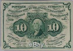 10 Cent First Issue Fractional Currency Fr#1242 Pmg Gem Unc 65 Epq(035)