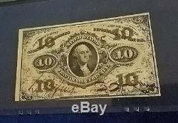 10 Cent Third Issue Fractional Currency Hand Signed Pmg Choice 58 Unc