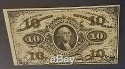 10 Cent Third Issue Fractional Currency Hand Signed Pmg Choice 58 Unc