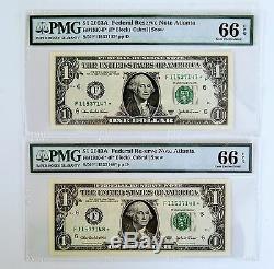 (10) Consecutive $1 2003 A FRN Atlanta (PMG Gem Unc 66 EPQ) STAR NOTE Currency