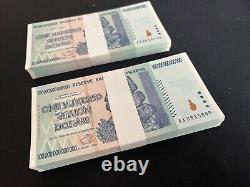 10 EA X 100 TRILLION DOLLARS ZIMBABWE BANKNOTE PCSAA P-91 GEM Unc Note Currency