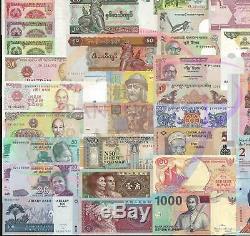 10 SETS X 100 PCS 35 Countries Different World Banknotes Genuine Currency UNC
