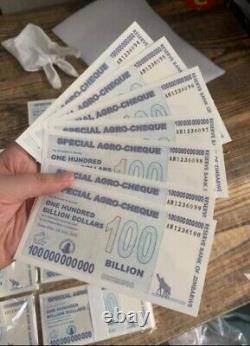 10 Zimbabwe 100 Billion Dollars Special Agro-Cheque, 2008, P-64z, UNC