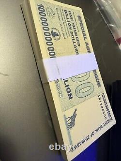 10 Zimbabwe 100 Billion Dollars Special Agro-Cheque, 2008, P-64z, UNC