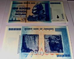 10 Zimbabwe 100 Trillion Dollars 2008 AA P-91 Banknote New UNC Zim Currency COA