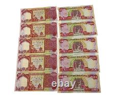 10x25,000 Iraqi Dinar Banknotes IQD 250,000 Irag UNC Currency of the World