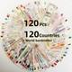 120 Different Countries World Banknotes Collection Currency Unc Set Paper Money