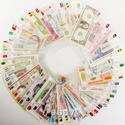 120 Different Countries World Banknotes Collection Currency UNC Set Paper Money