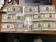 (12) $1 Thru $10 Crisp Unc Currency In Holders ($1, $2, $5, $10)