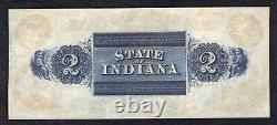 1857 $2 The Citizens Bank Of Gosport Indiana Obsolete Currency Note Unc