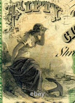 1860s $50 Citizens Bank of Louisiana Obsolete Currency Rare PMG 65 EPQ GEM UNC