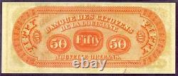 1860s $50 Citizens Bank of Louisiana Obsolete Currency Rare PMG 65 EPQ GEM UNC