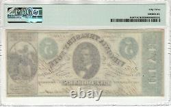 1862 $5 Virginia Treasury Note Richmond Obsolete Currency Pmg About Unc 53 (051)