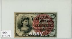 1863 10C Ten Cent Fractional Currency Bank Note in UNC Condition #BH01329