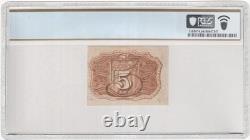 1863 USA 5c Fractional Currency Fr1232 Second Issue Banknote PCGS Choice UNC 64
