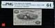 1870 Peru 40 Centavos Banknote Currency Unc Pmg 64