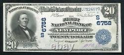 1902 $20 The First National Bank Of Newport, Ar National Currency Ch. #6758 Unc