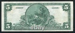 1902 $5 Db The Eliot Nb Of Boston, Ma National Currency Ch. #536 About Unc