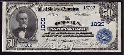 1902 Db $50 Omaha National Banknote Currency Nebraska Pmg About Unc Au 53 Epq